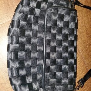 Harvey’s crossbody/clutch made with mini seatbelts